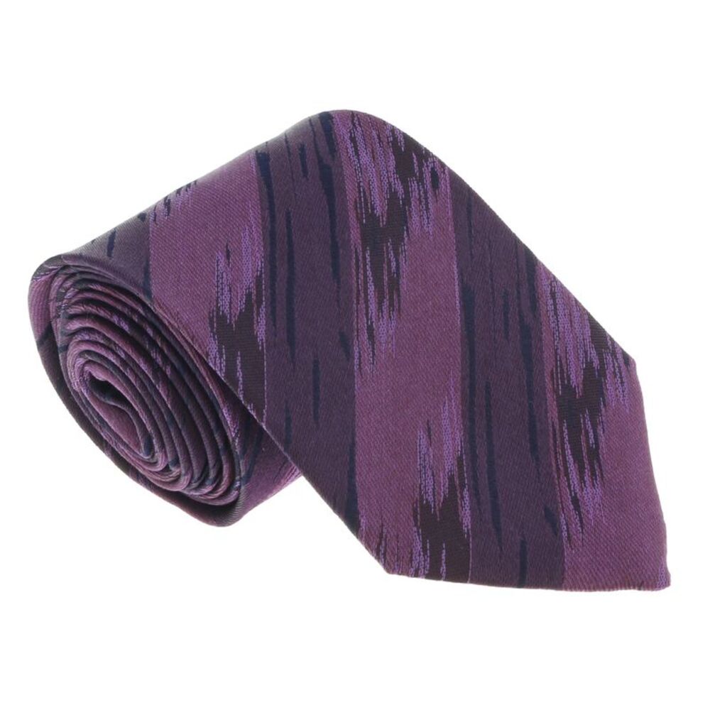 Missoni U5468 Purple Faux Bois 100% Silk Tie